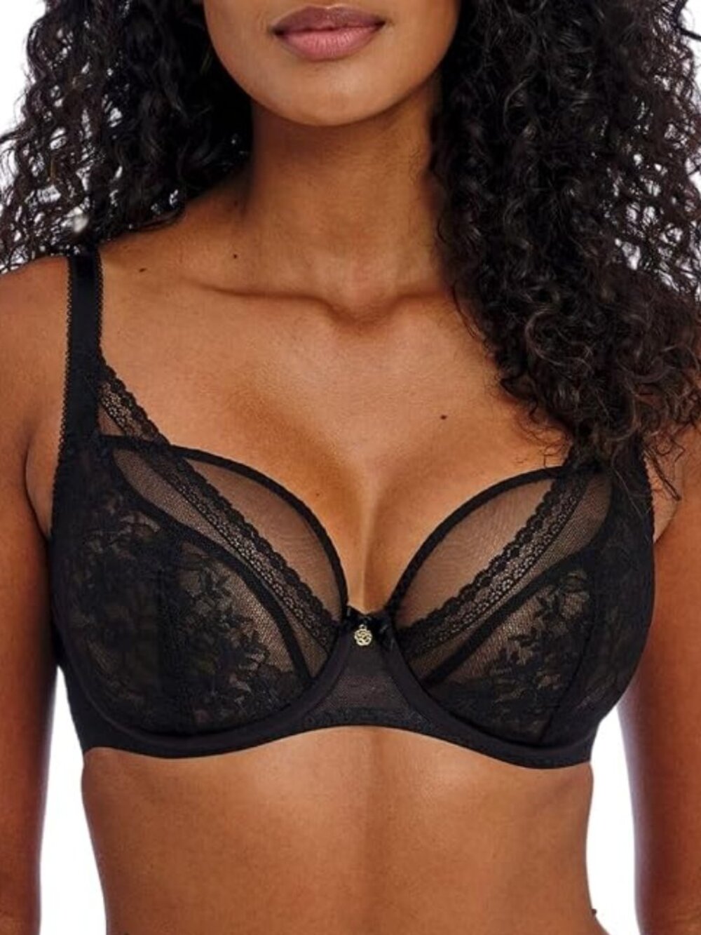 FREYA Sydnie Plunge Bra in Black Size 28D Brand New NWT